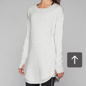 Athleta Recharge Dress (AKA Recharge Sweatshirt) in Light Grey Heather